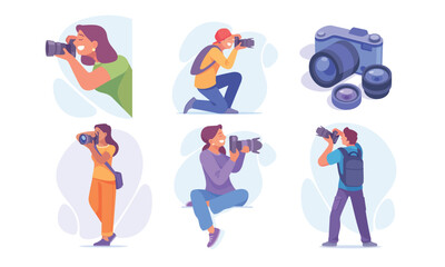 Diverse and talented photographers skillfully capturing beautiful moments with their cameras