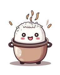 Japanese food illustrator on white background