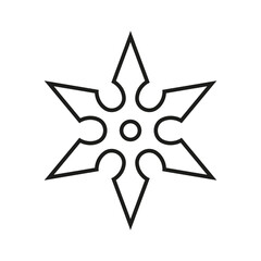 Shuriken icon vector. Ninja illustration sign. Throwing stars symbol or logo.