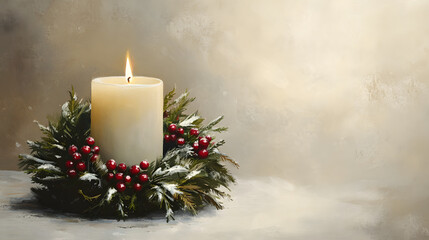 christmas, candle, decoration, holiday, celebration, flame, fire, xmas, tree, light, candles, candlelight, winter, burning, season, ornament, advent, ball, red, gold, gift, december, pine, branch, dec