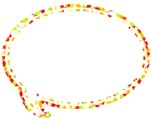 Fototapeta premium ステンドグラス風吹き出し 三角形模様 丸形