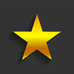 Obraz premium Vector illustration of Golden Star on isolated black background