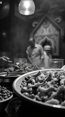 cooking in the kitchen