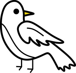 Handdrawn Bird Doodle