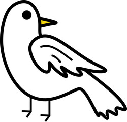 Handdrawn Bird Doodle