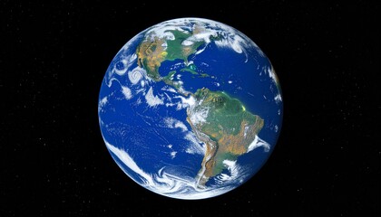 Obraz premium A bright full Earth seen from the Moon