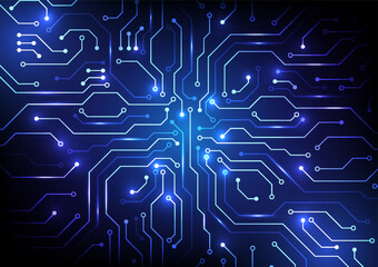Digital Abstract Circuit Background, Design for futuristic circuits, data flow, and innovative cyberpunk technology.