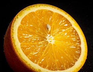 orange on black background