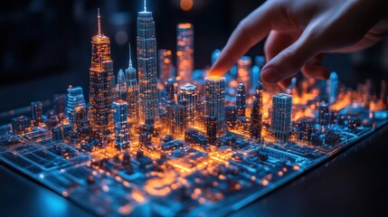 Interactive Smart City Model: A Futuristic Metropolis Displayed