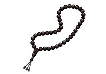 Naklejka premium Prayer beads isolated on white background