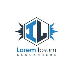 Fototapeta premium Modern Latter Luxury Monogram Logo with Royal Crown and Polygon Frame 