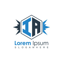 Modern Latter Luxury Monogram Logo with Royal Crown and Polygon Frame
