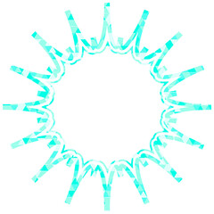 Fototapeta premium ステンドグラス風吹き出し 三角形模様 ギザギザした形