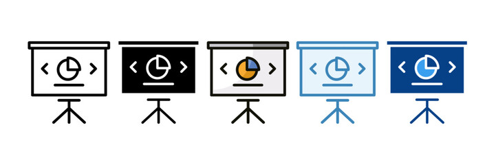 Business Slide Icon Set Multiple Style Collection