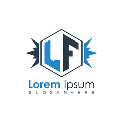 Modern Latter Luxury Monogram Logo with Royal Crown and Polygon Frame
