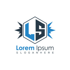 Modern Latter Luxury Monogram Logo with Royal Crown and Polygon Frame
