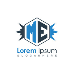 Modern Latter Luxury Monogram Logo with Royal Crown and Polygon Frame
