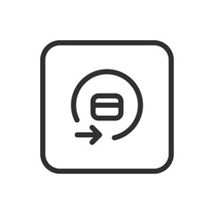 Credit Card Arrow in Circle Icon – Payment Direction & Card Flow