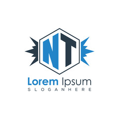 Modern Latter Luxury Monogram Logo with Royal Crown and Polygon Frame
