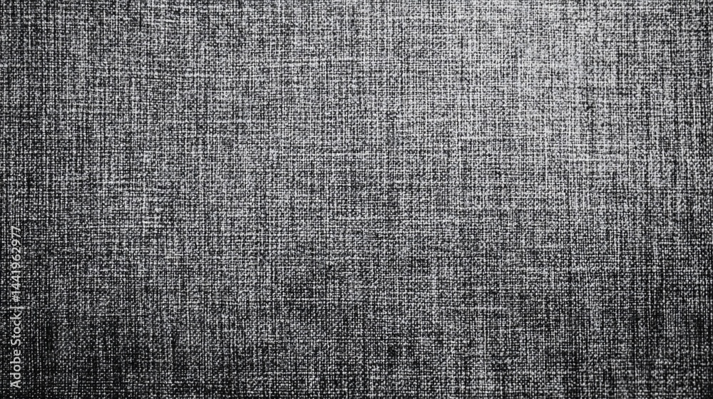 Aufkleber close-up of dark gray textured fabric with visible weave.