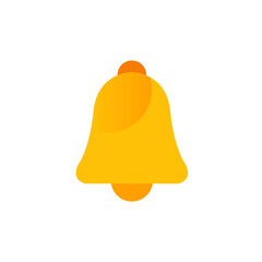 Notification Bell Icon – Yellow Alert Symbol for Mobile UI App