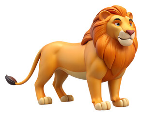 Obraz premium 3d rendering lion on transparent background