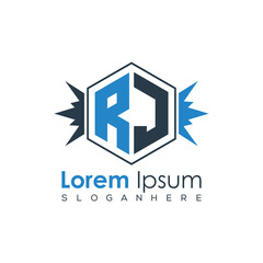 Modern Latter Luxury Monogram Logo with Royal Crown and Polygon Frame
