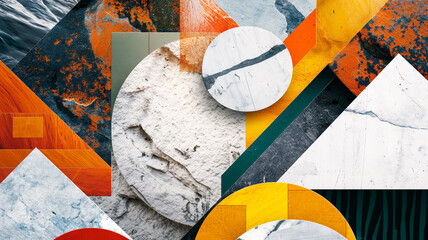 Contemporary abstract composition of modern shapes and layered textures ideal for creative business headers and site banners