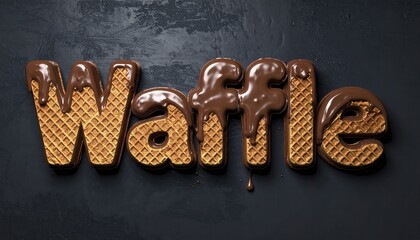 Delicious Waffle Treats Covered in Chocolate