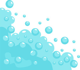 Soap Foam with Bubbles Corner Frame