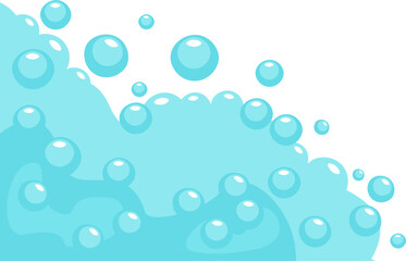 Soap Foam with Bubbles Corner Frame