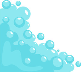 Soap Foam with Bubbles Corner Frame