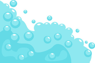 Soap Foam with Bubbles Corner Frame