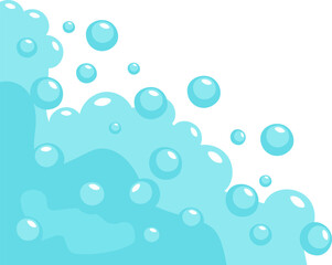 Soap Foam with Bubbles Corner Frame