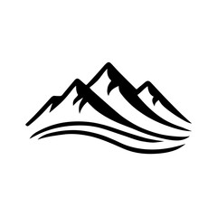 Black Mountains vector design, silhouette