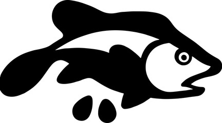  "Fish Silhouette Art – Minimalist Aquatic Design Featuring Bold Marine Shapes for Nautical Decor and Creative Graphic Projects"