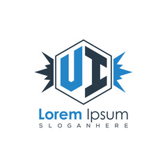 Modern Latter Luxury Monogram Logo with Royal Crown and Polygon Frame
