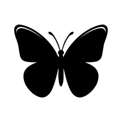 Butterfly black vector design, silhouette