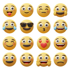 Obraz premium Create Emojis with Transparent Backgrounds using 3D Modeling Software