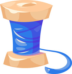 Spool on Blue Thread