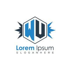 Modern Latter Luxury Monogram Logo with Royal Crown and Polygon Frame
