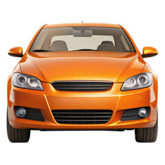 Naklejka premium orange car isolated on transparent white background, clipping path