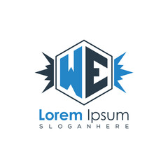 Modern Latter Luxury Monogram Logo with Royal Crown and Polygon Frame
