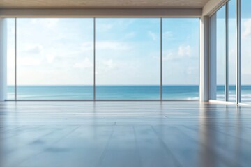 Obraz premium Room with Ocean View From Window