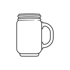 vector illustration of a glass jar