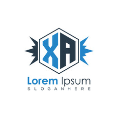 Modern Latter Luxury Monogram Logo with Royal Crown and Polygon Frame
