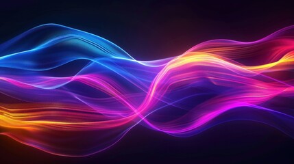 Fototapeta premium Futuristic digital abstract in neon colors stock photo --ar 16:9 --raw --v 6 Job ID: e3c51915-1c6f-407b-aaf4-23713f38de46