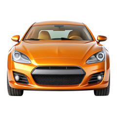 Naklejka premium orange car isolated on transparent white background, clipping path