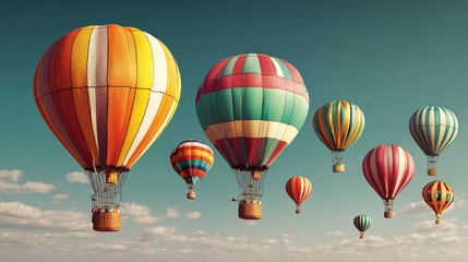 Obraz premium Colorful Hot Air Balloon Image
