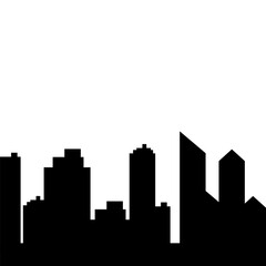 Naklejka premium Building Silhouette Minimalist
